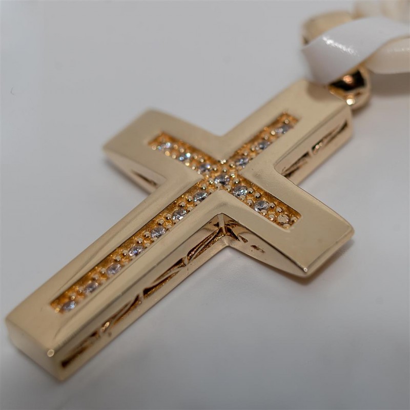 Gold Womans Cross Double Sided