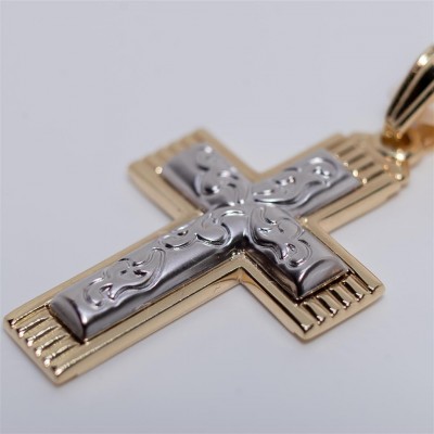 Gold  and White Cross Double Sided