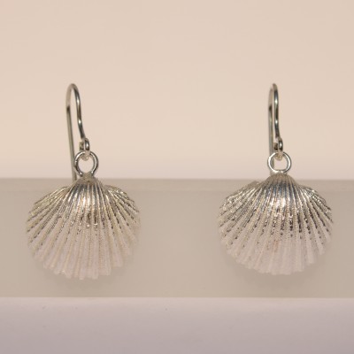 Silver Earrings with Seashells