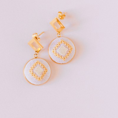Handmade Stitched Earrings