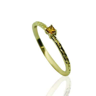 Gold Ring with Citrine Stone