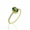 Gold Ring with Green Turmaline Stone
