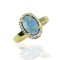 Gold Ring with Blue Opal stone
